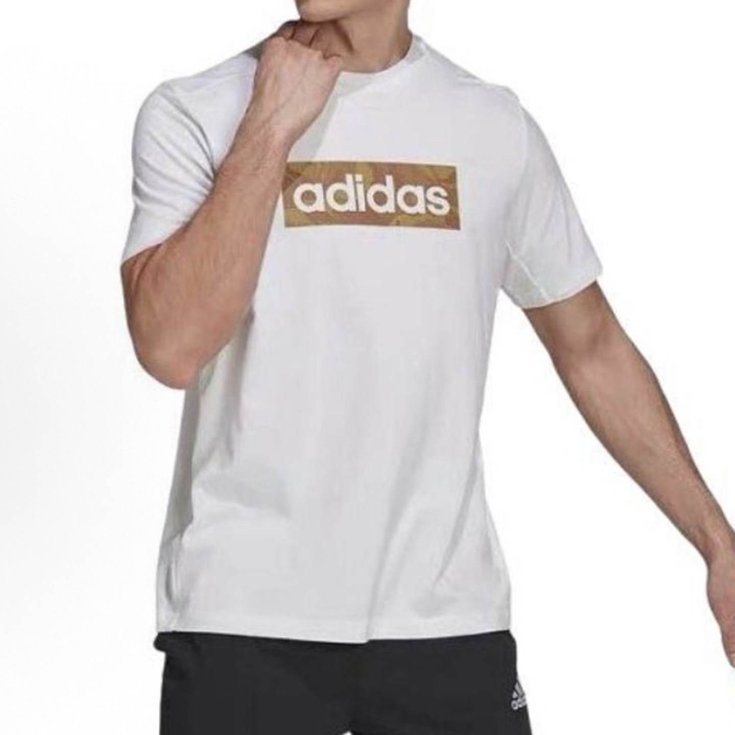 正品Adidas阿迪达斯百搭时尚速干薄款夏季运动休闲短袖T恤GV5190