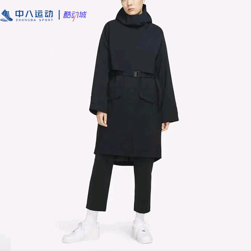 Nike耐克女子保暖防风时尚韩版可拆卸连帽潮流羽绒服DQ7003-010