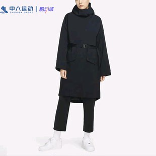 Nike耐克女子保暖防风时尚韩版可拆卸连帽潮流羽绒服DQ7003-010