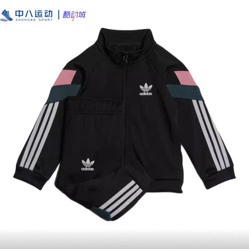 62cmAdidas阿迪达斯三叶草儿童正品秋冬季长袖长裤运动套装HL2211