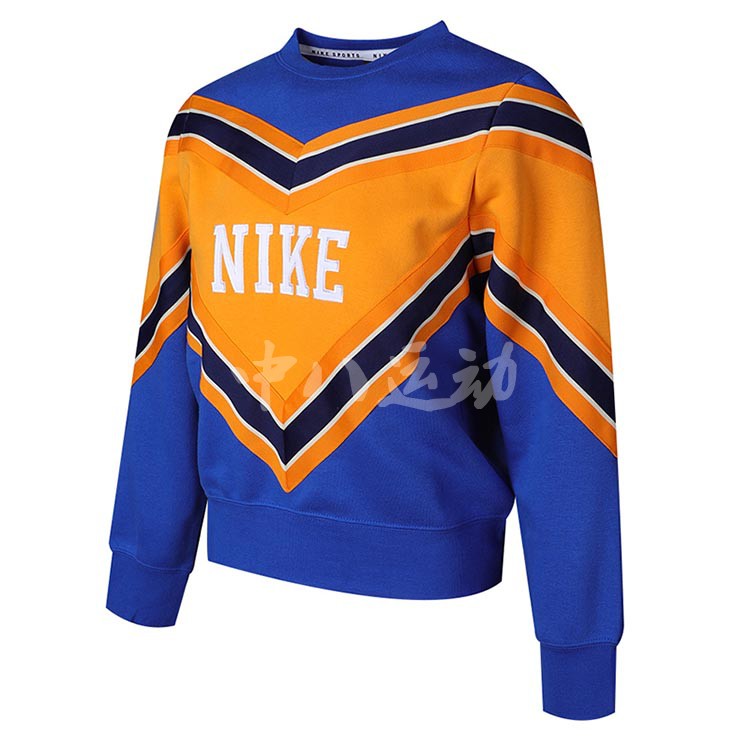 Nike耐克女款卫衣新款圆领透气舒适休闲透气运动套头衫BV2921-480