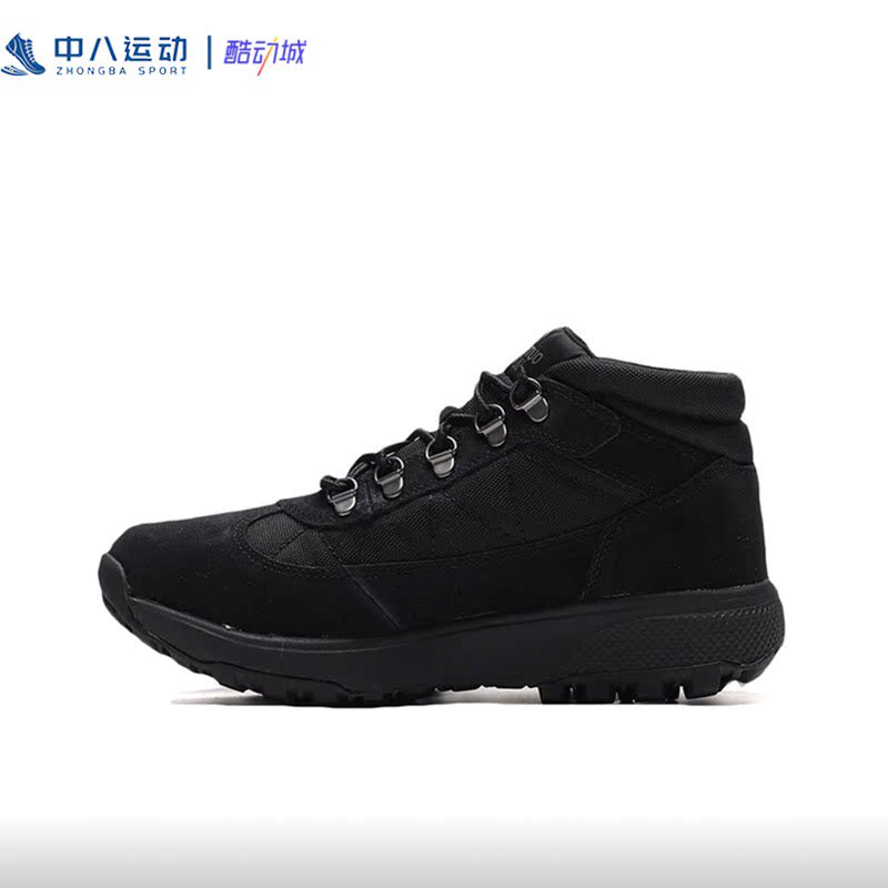 37~38码Skechers斯凯奇中帮纯黑耐脏时尚百搭运动休闲鞋15557-BBK