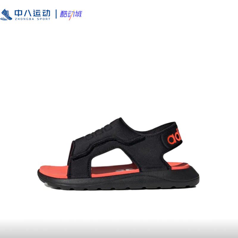 Adidas阿迪达斯Comfort Sandal实拍大童防滑简约魔术贴凉鞋EG2232