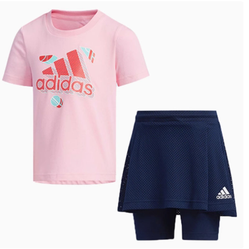 【104cm童装专区】Adidas阿迪达斯瑕疵儿童舒适简约速干休闲童装