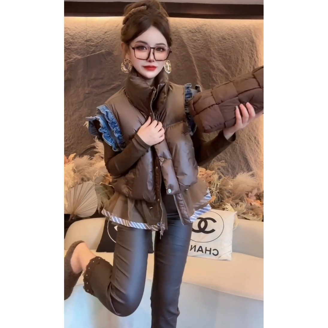 休闲百搭上新设计感加绒马甲