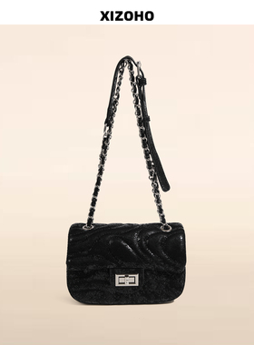 兮兮定制小香风链条包小众包包女2025新款春夏单肩斜挎包腋下女包