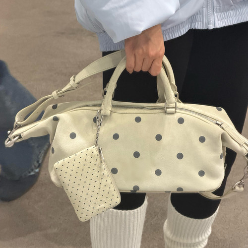 兮兮定制波点通勤波士顿包