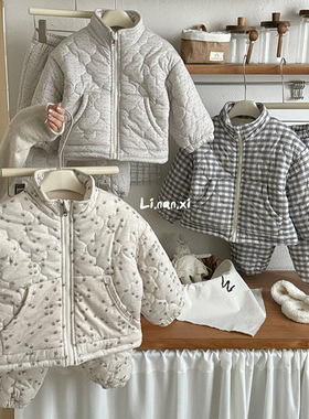 88361儿童棉衣25年冬季新款男女童加绒夹棉宝宝保暖双面穿厚棉袄