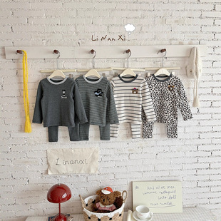 家居服套 儿童羊毛拉架秋衣秋裤 88157男童睡衣A类2025新款 秋冬厚款