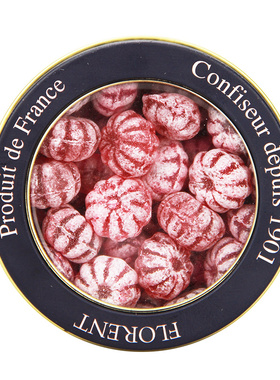包邮法国进口零食礼物盒 水果糖果 Florent费罗伦覆盆子糖球220g