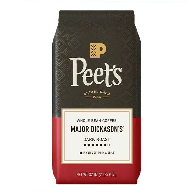 美国原装进口Peet's皮爷迪克森少校深度烘焙咖啡豆907g袋装