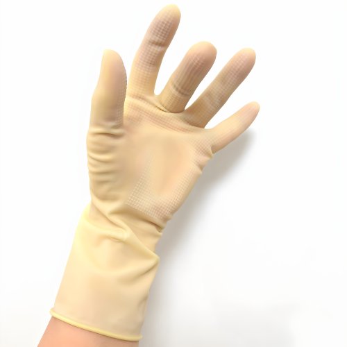 短款橡胶贴手型女士家用美容胶皮防水防滑食品高弹性手套乳胶洗碗