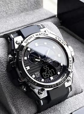 外贸跨境电子手表韩版多功能青少年户外运动夜光学生石英双显批发