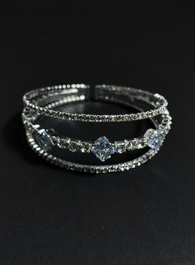 Vintage古著  【Morgath】 白钻三层手鐲