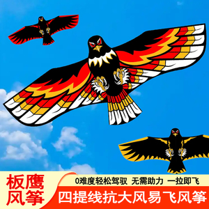 四线板鹰老鹰风筝线轮套装潍坊卡通微风易飞儿童大人手持到手可飞