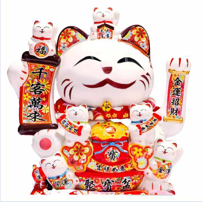 汉白玉招财猫开业摆件生意兴隆家居饰品前台客厅礼品发财猫,家居饰品,桌面摆件,淘宝优惠券,粉丝福利购,淘宝优惠卷