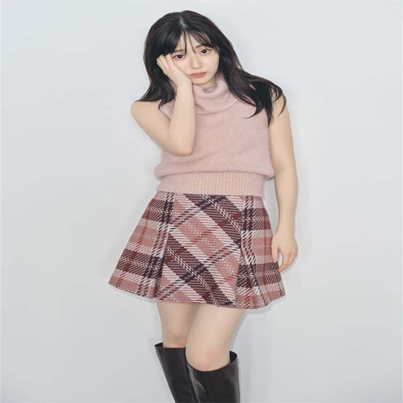 MM小姐姐 日系S家甜美毛感纯色V领针织开衫外套上衣女WNT244045