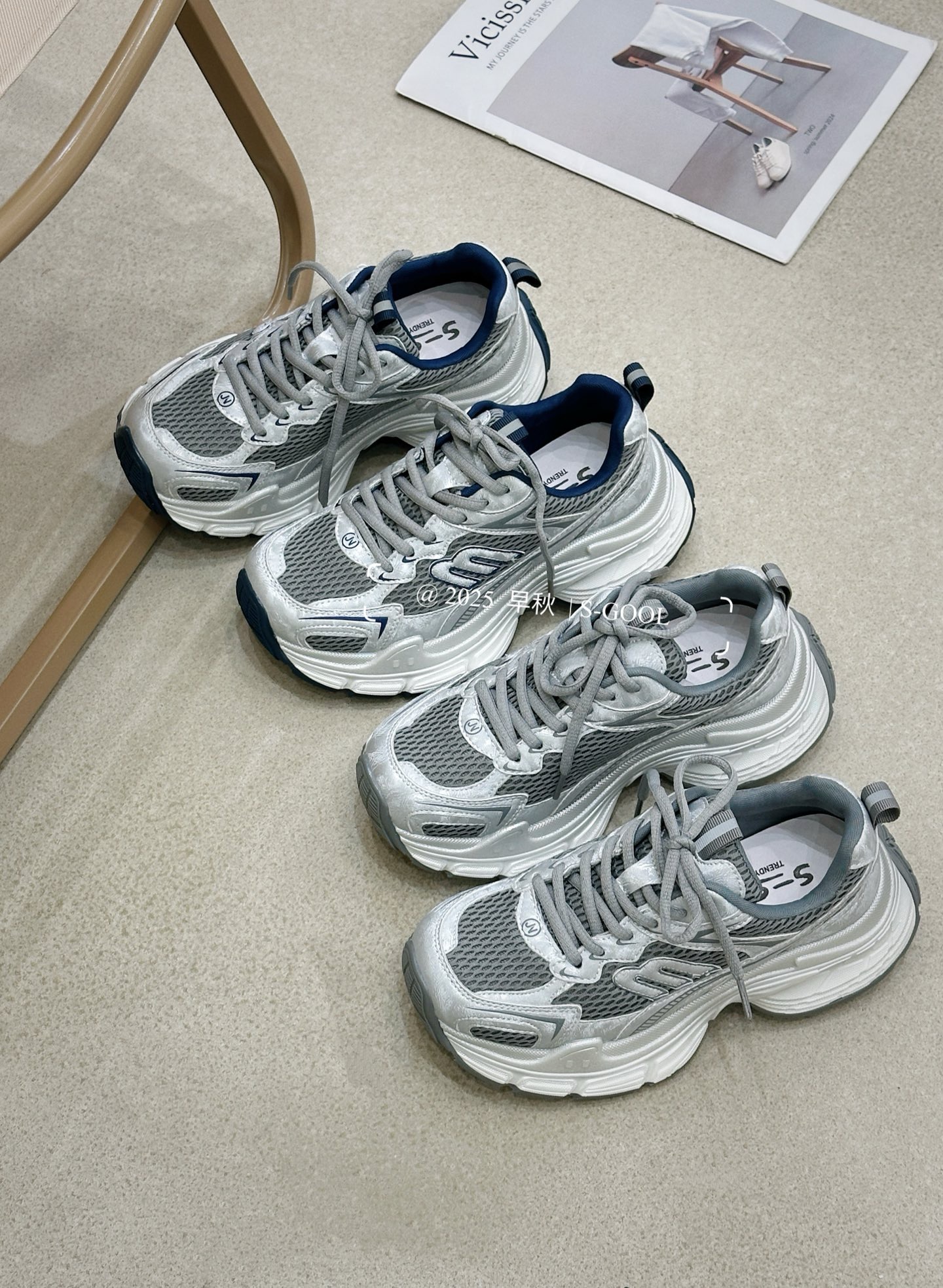 厚底轻便防滑老爹鞋女2025新款秋款女款鞋子女软底不累脚