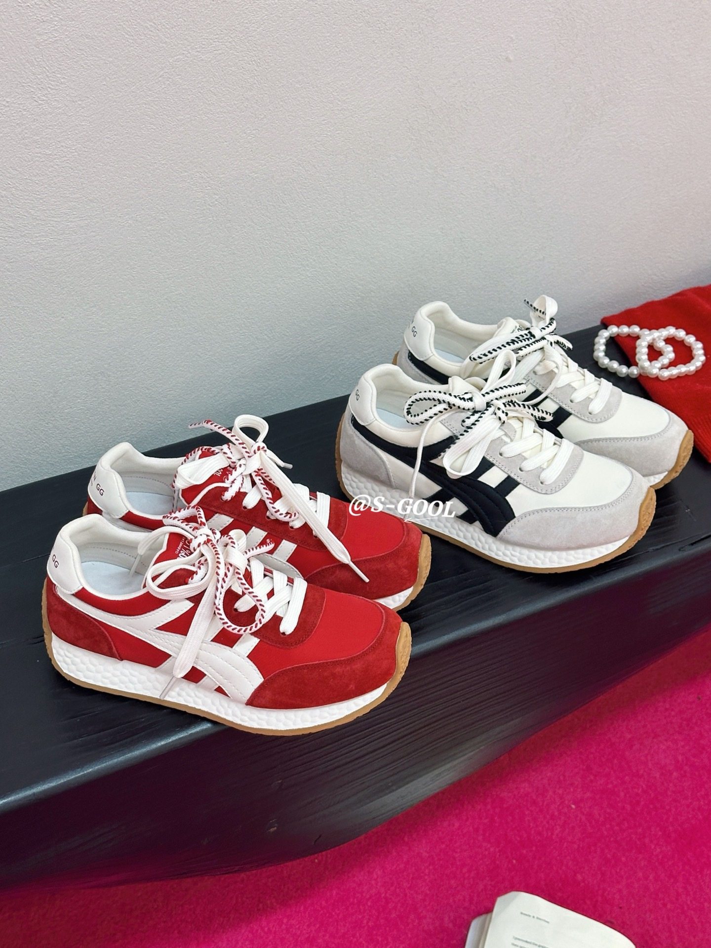 2026新款真皮厚底德训鞋女复古增高阿甘鞋运动休闲鞋百搭休闲鞋女,女鞋,德训鞋,淘宝优惠券,粉丝福利购,淘宝优惠卷