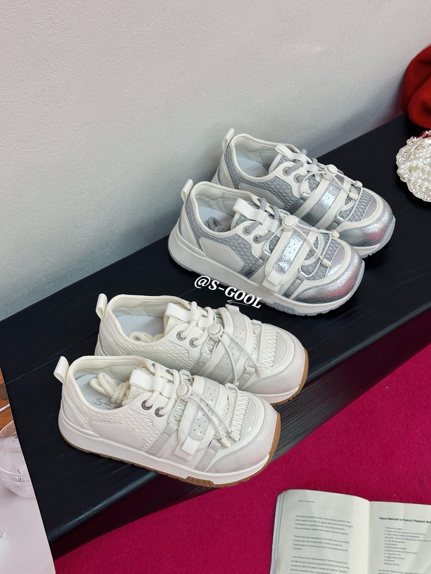 2026新款真皮丑萌女鞋真皮阿甘鞋厚底拼色休闲运动老爹鞋百搭休闲,女鞋,时尚休闲鞋,淘宝优惠券,粉丝福利购,淘宝优惠卷