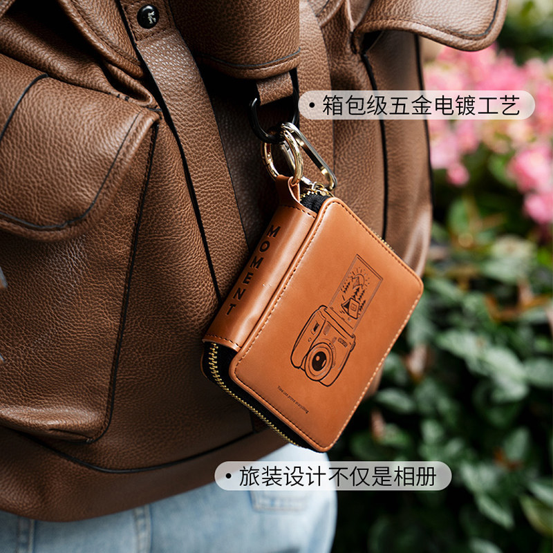 聚册方块相册卡包3寸mini拍立得相纸专用一宫格活页收纳本高级图片
