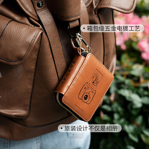 聚册方块相册卡包3寸mini拍立得相纸专用一宫格活页收纳本高级