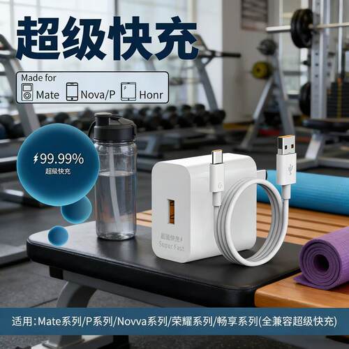 超级快充套装适用荣耀500Pro/500/400/400Pro/300Pro/200Pro/300/90/80GT/Magic8数据线插头充电器手机充电头