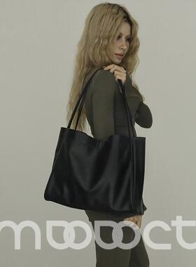 慵懒风简约通勤托特包2025新款时尚上班出六旅游大容量百搭单肩包