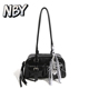 原创潮牌NBY辣妹复古波士顿包2026新款 小众设计立体感定型单肩包