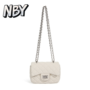 NBY原创潮牌小众可爱气质菱格链条腋下小方包百搭出门小拎单肩包