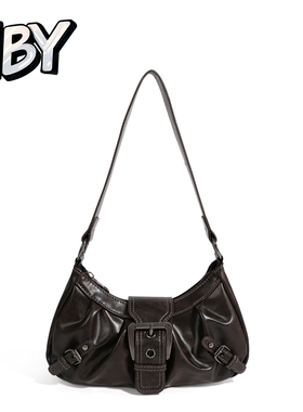 做旧Y2K朋克机车废土风复古腋下包2026新款法式高级手提包单肩包