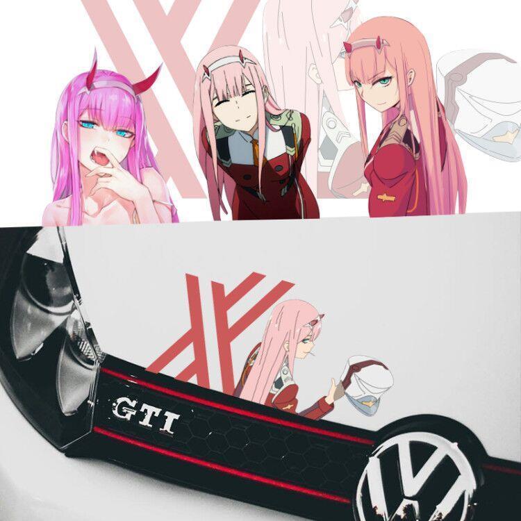 日系动漫02车贴卡通创意摩托车电动车贴纸二次元划痕遮挡玻璃贴