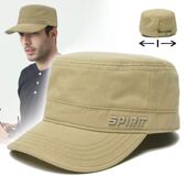 中老年男士 可调节薄款 高档休闲刺绣 款 后封口平顶帽春秋四季