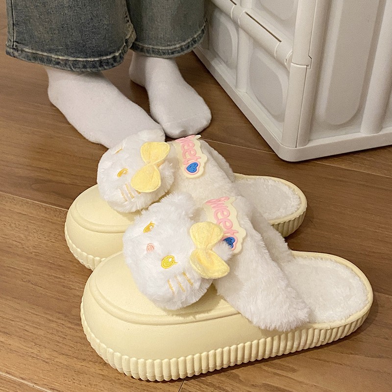 冬季可爱风街头休闲外穿舒适软底室内居家包头棉拖内胆可拆卸款