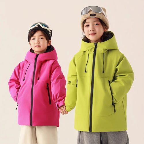 连帽90%白鸭绒羽绒内胆 ( 防水防风 )亲子三合一可拆卸羽绒冲锋衣