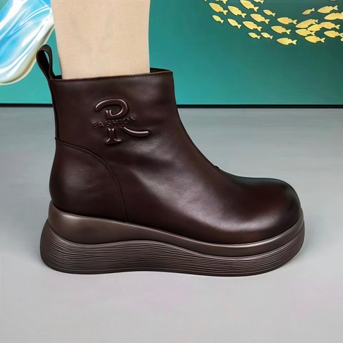 头层牛皮马丁靴女冬季新款