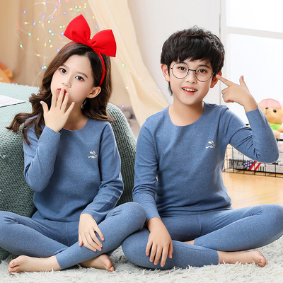 青少年男女加绒加厚保暖套装