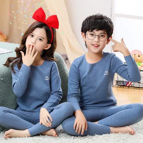 青少年男女加绒加厚保暖套装