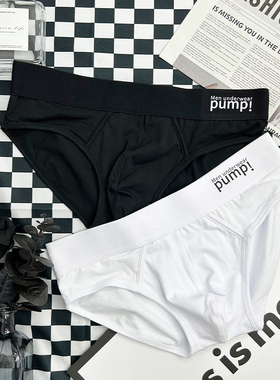 Men underwear pump!男三角内裤纯棉 纯色透气性感低腰潮运动青年