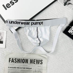 Men pump 男丁字内裤 双丁纯棉透气U凸性感低腰运动青年 underwear