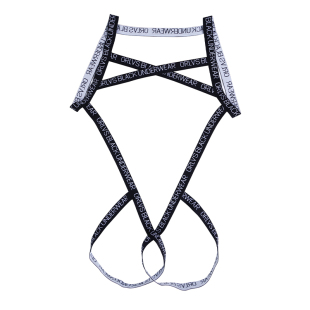 性感提臀潮流青年 镂空高弹松紧带肩带 ORLVS男连体双丁内裤 一体式