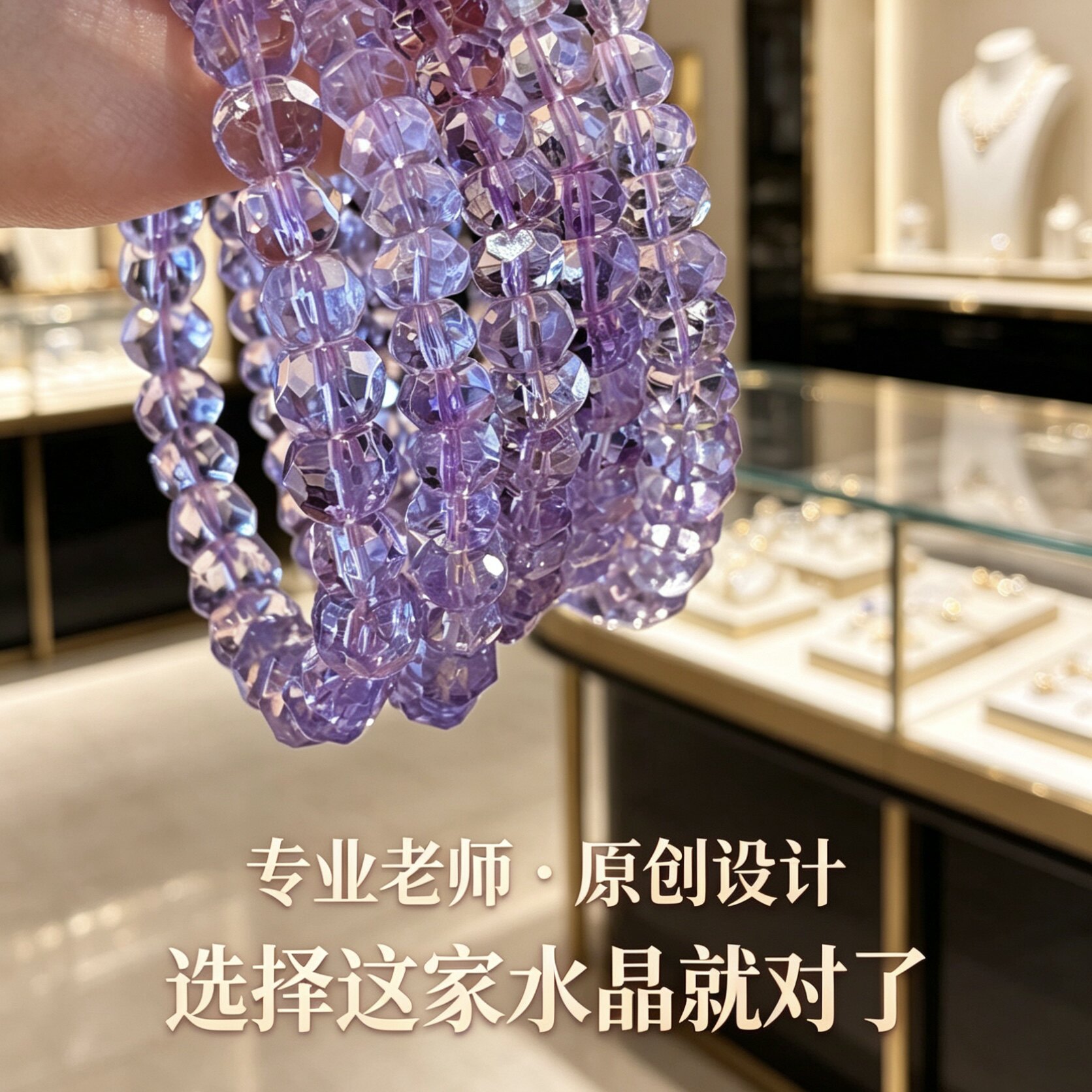 收藏级巴西紫水晶手链女刻面紫水晶补火手串车轮珠算盘珠招财礼物