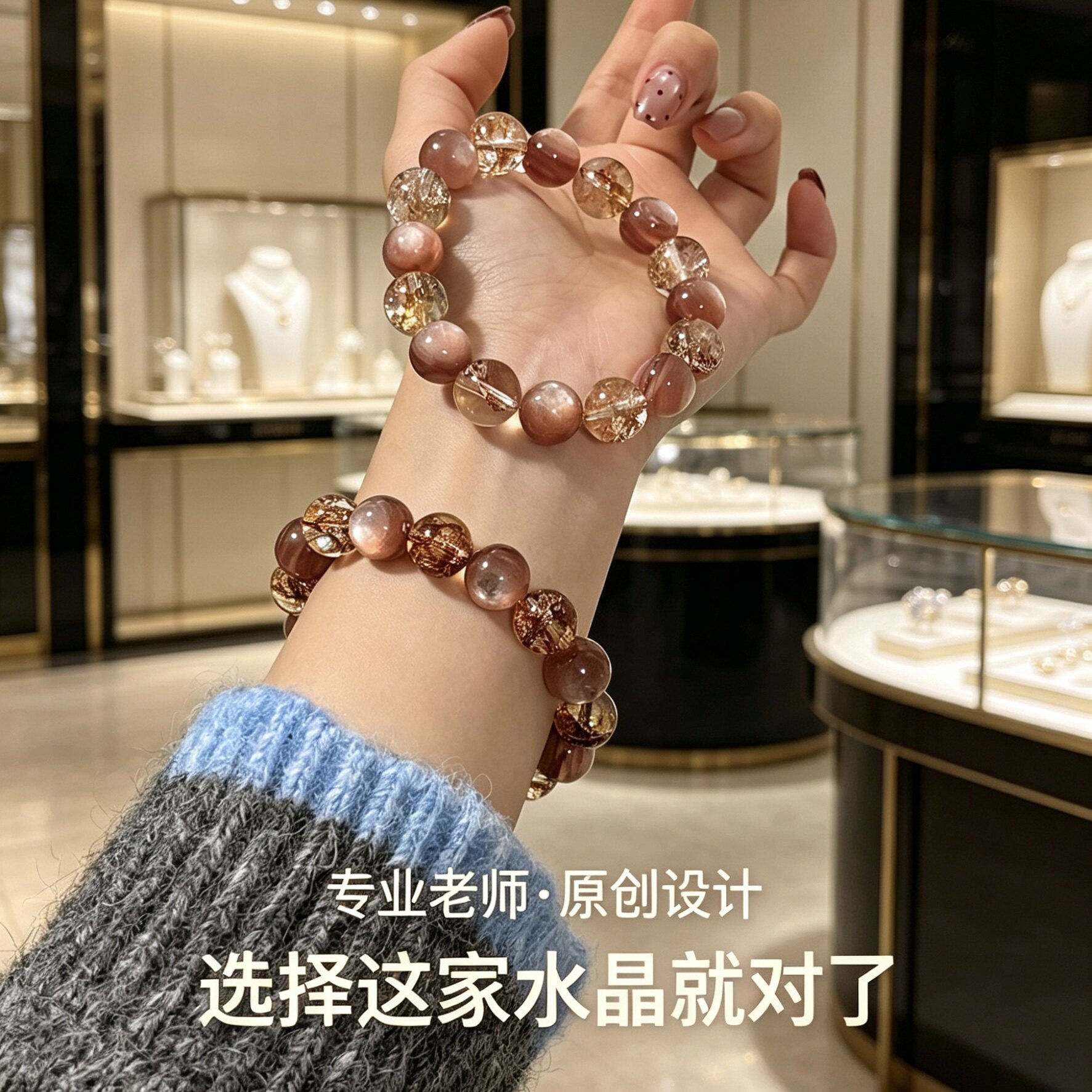 若慕天然金箔锦鲤轻奢手串