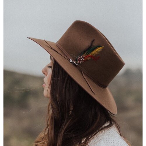 STETSON纯羊毛呢西部宽檐牛仔帽