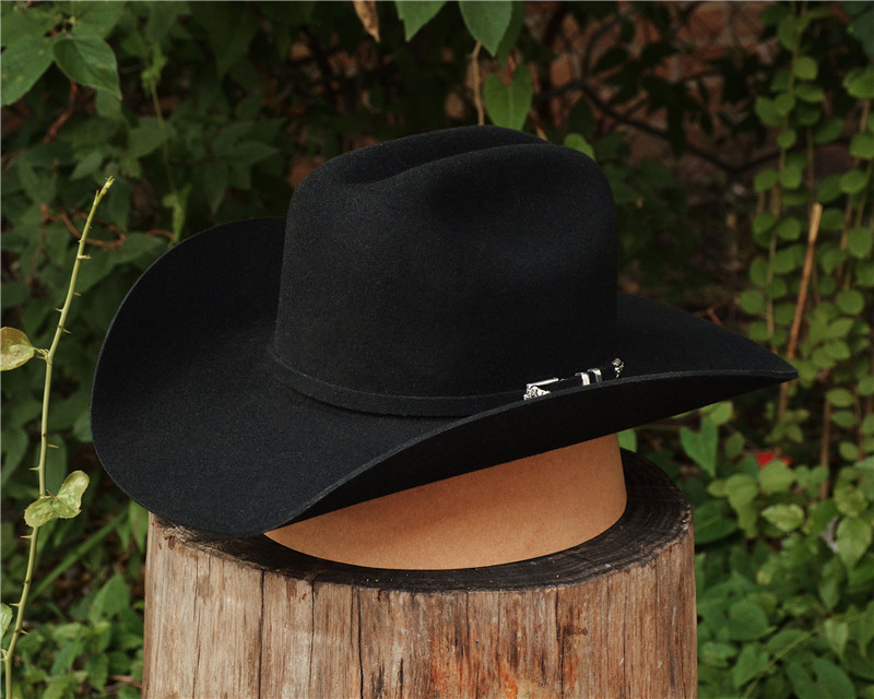 STETSON圆顶防水西部牛仔帽卷边