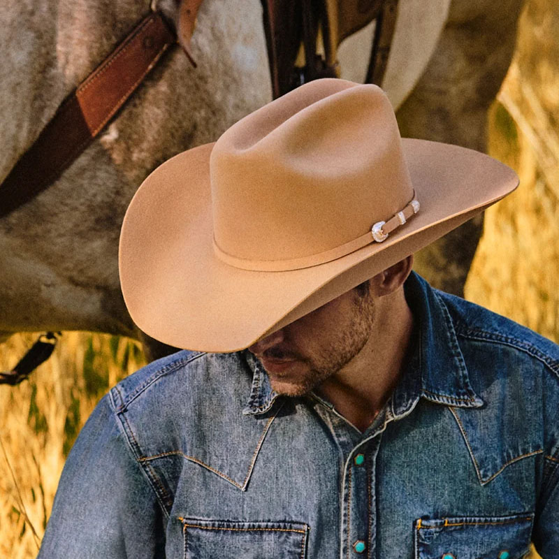 stetson美国西部牛仔帽10X大檐帽