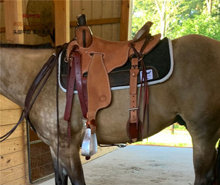 美国产代购Nrs真皮牛皮全套马具大小矮马教练专用专业马术马鞍子