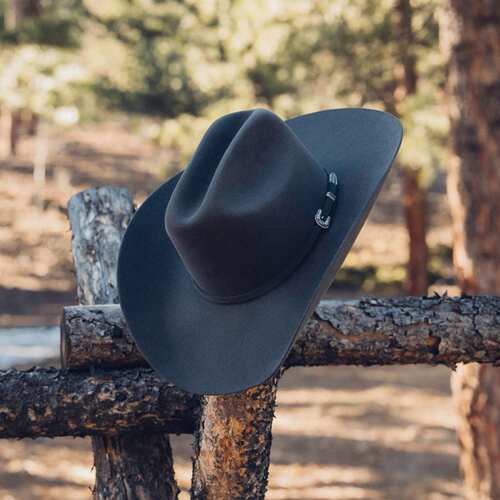 美国STETSON海狸毛6X卷边西部牛仔帽牧民复古防水挺括礼帽骑马帽