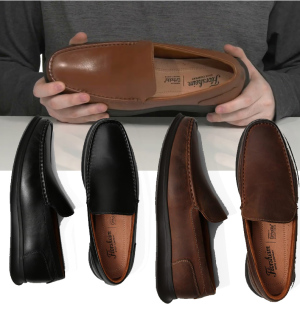 美国Florsheim富乐绅皮鞋牛皮真皮厚底乐福鞋套脚商务休闲皮鞋男