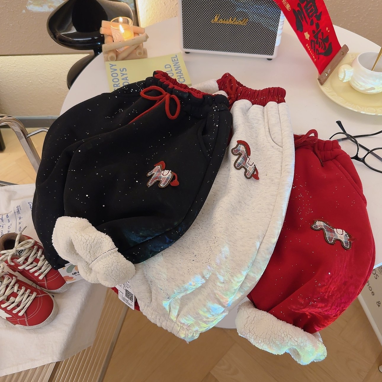 【加厚羊驼绒】儿童加厚保暖裤男女童冬季加绒休闲运动裤闪闪裤,童装/婴儿装/亲子装,运动裤卫裤,淘宝优惠券,粉丝福利购,淘宝优惠卷